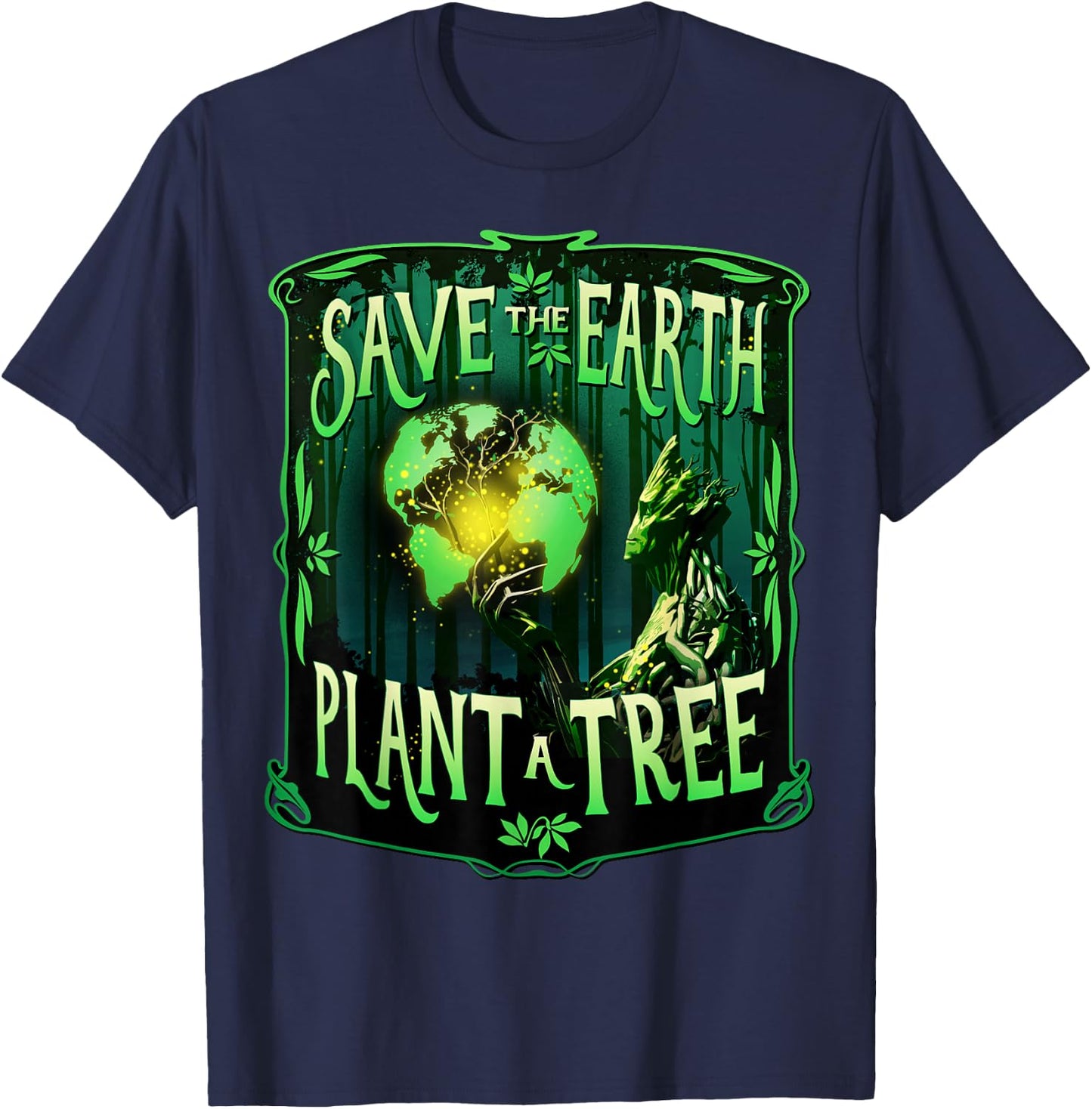Marvel Earth Day Groot Save The Earth Plant A Tree T-Shirt - T-Shirt | Navy