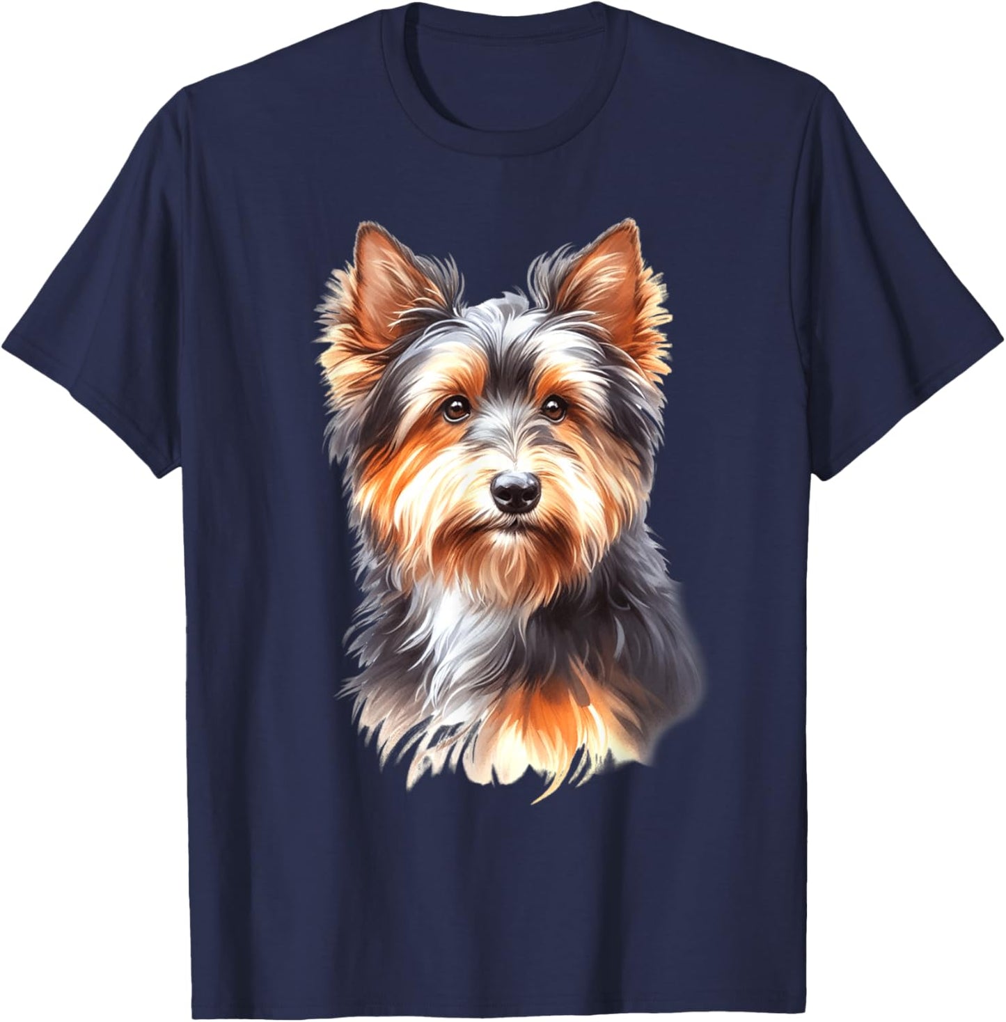 Australian Terrier Dog Portrait T-Shirt - T-Shirt | Navy