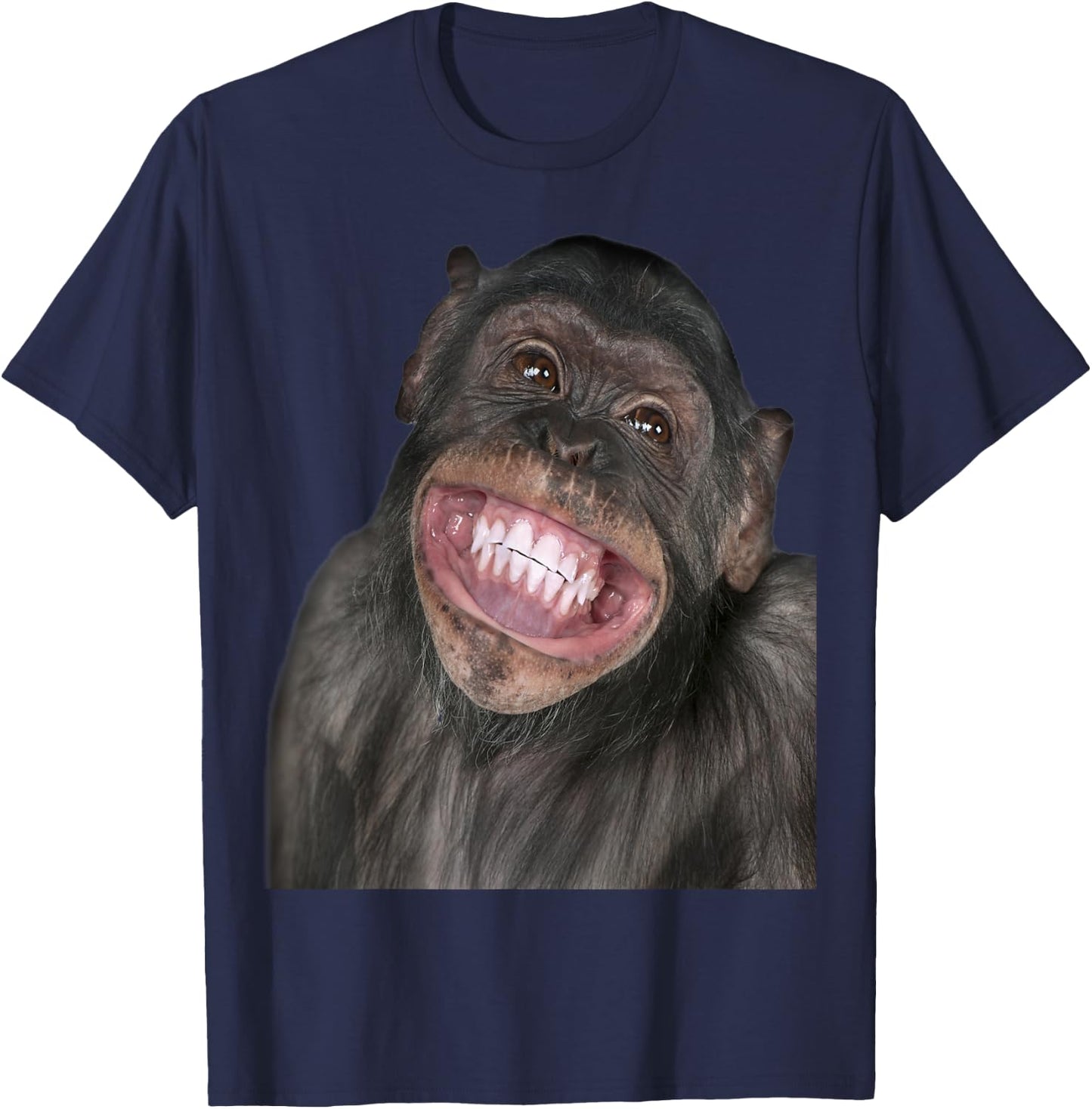 Smiling Chimpanzee T-Shirt - T-Shirt | Navy