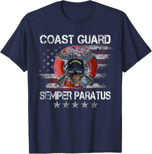 US Coast Guard Semper Paratus T Shirt Vintage USCG Veteran T-Shirt - T-Shirt | Navy
