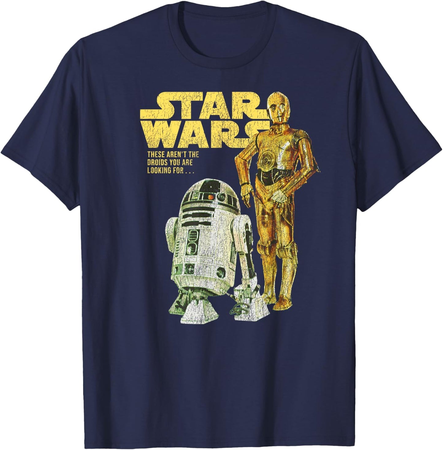 Star Wars R2-D2 & C-3PO Logo Portrait T-Shirt - T-Shirt | Navy