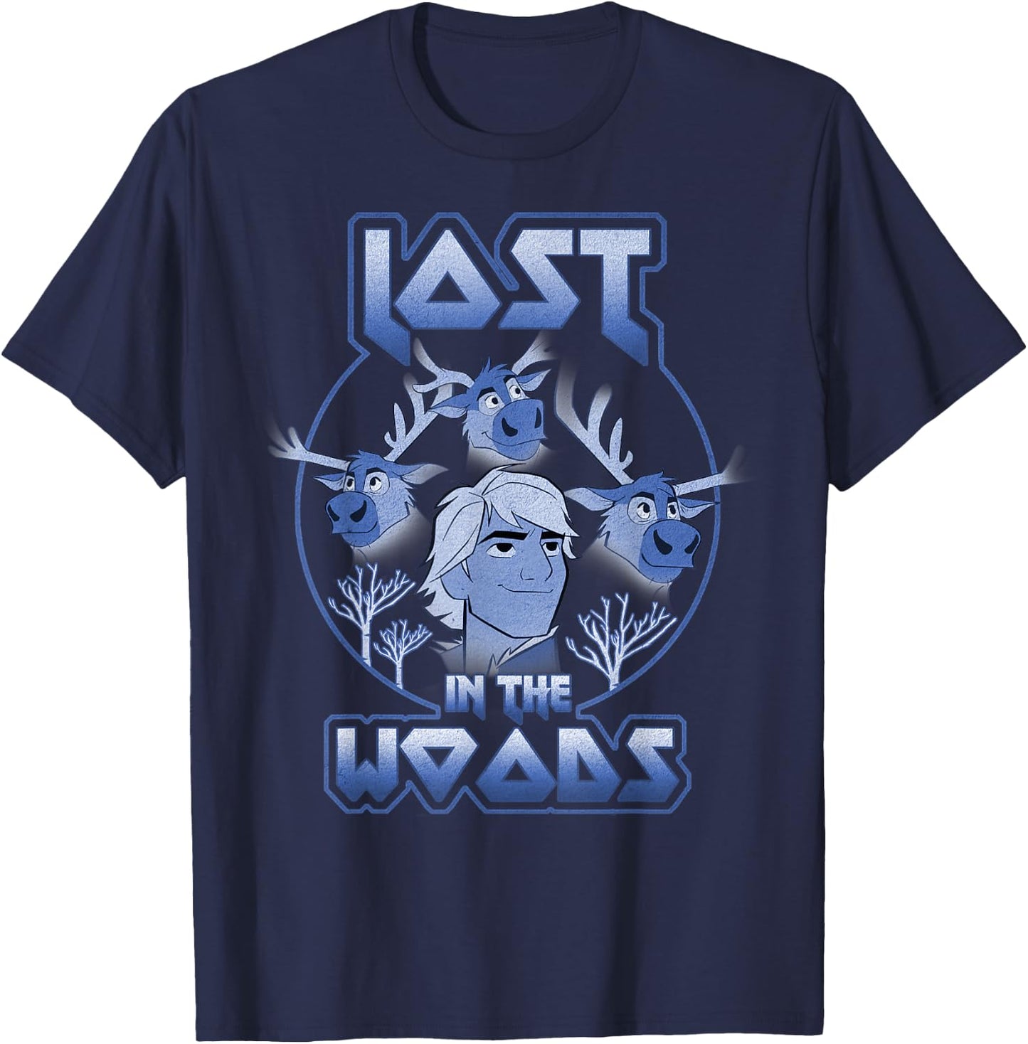 Disney Frozen 2 Kristoff & Sven Lost in The Woods T-Shirt - T-Shirt | Navy