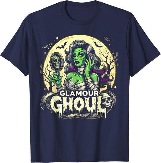 Halloween Ghoul Lover Spooky Ghost Scary Trick Or Treat T-Shirt - T-Shirt | Navy
