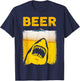 Beer Parody Shark Swimmer Great Funny Gift Beer Lovers T-Shirt - T-Shirt | Navy