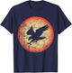 Vintage Retro Hawk Bird Sunset T-Shirt - T-Shirt | Navy
