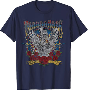 Voodoo Rock Faded Concert Band Music Festival Guitar T-Shirt - T-Shirt | Navy