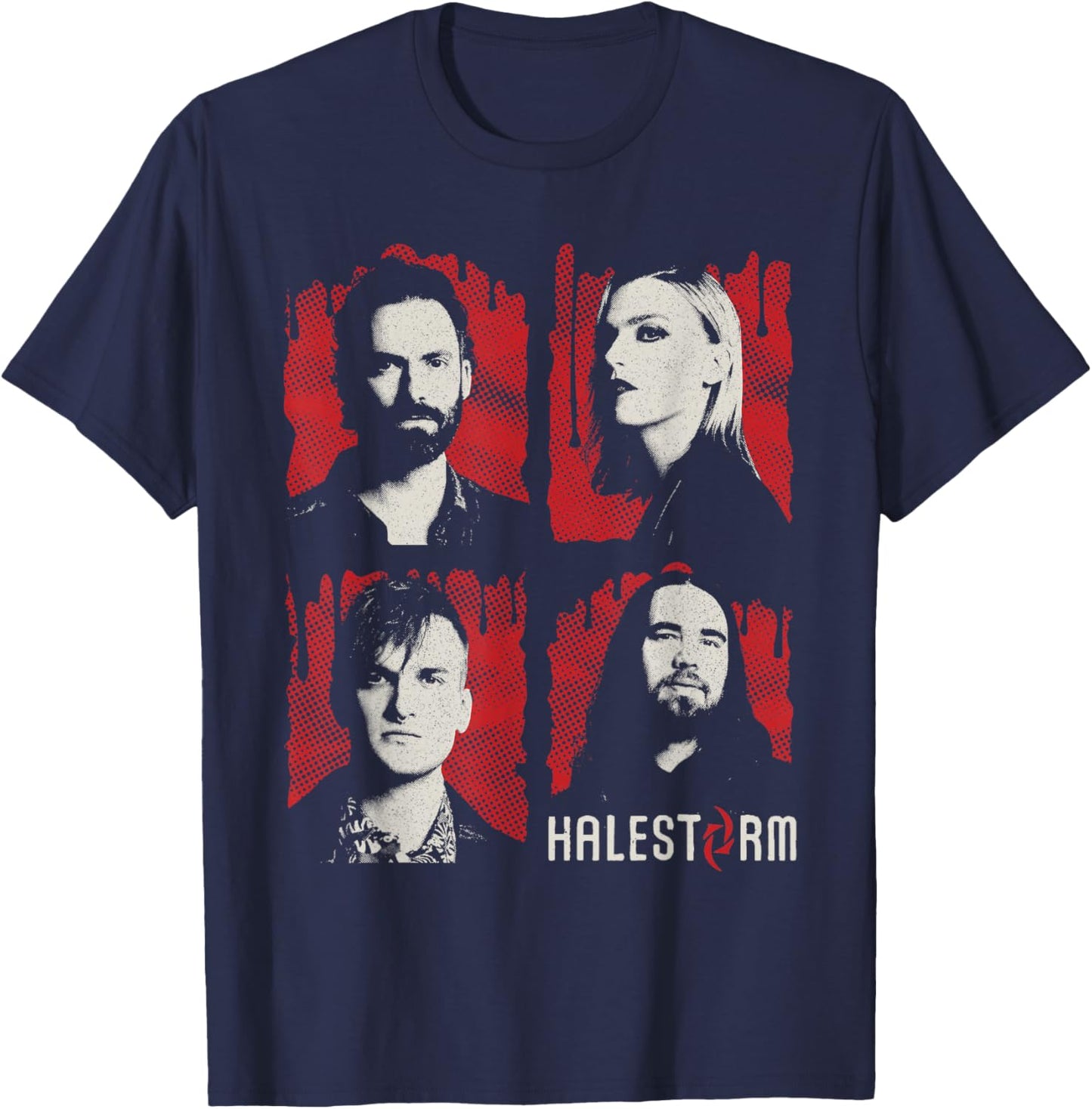 Halestorm - Drip Band Photo T-Shirt - T-Shirt | Navy