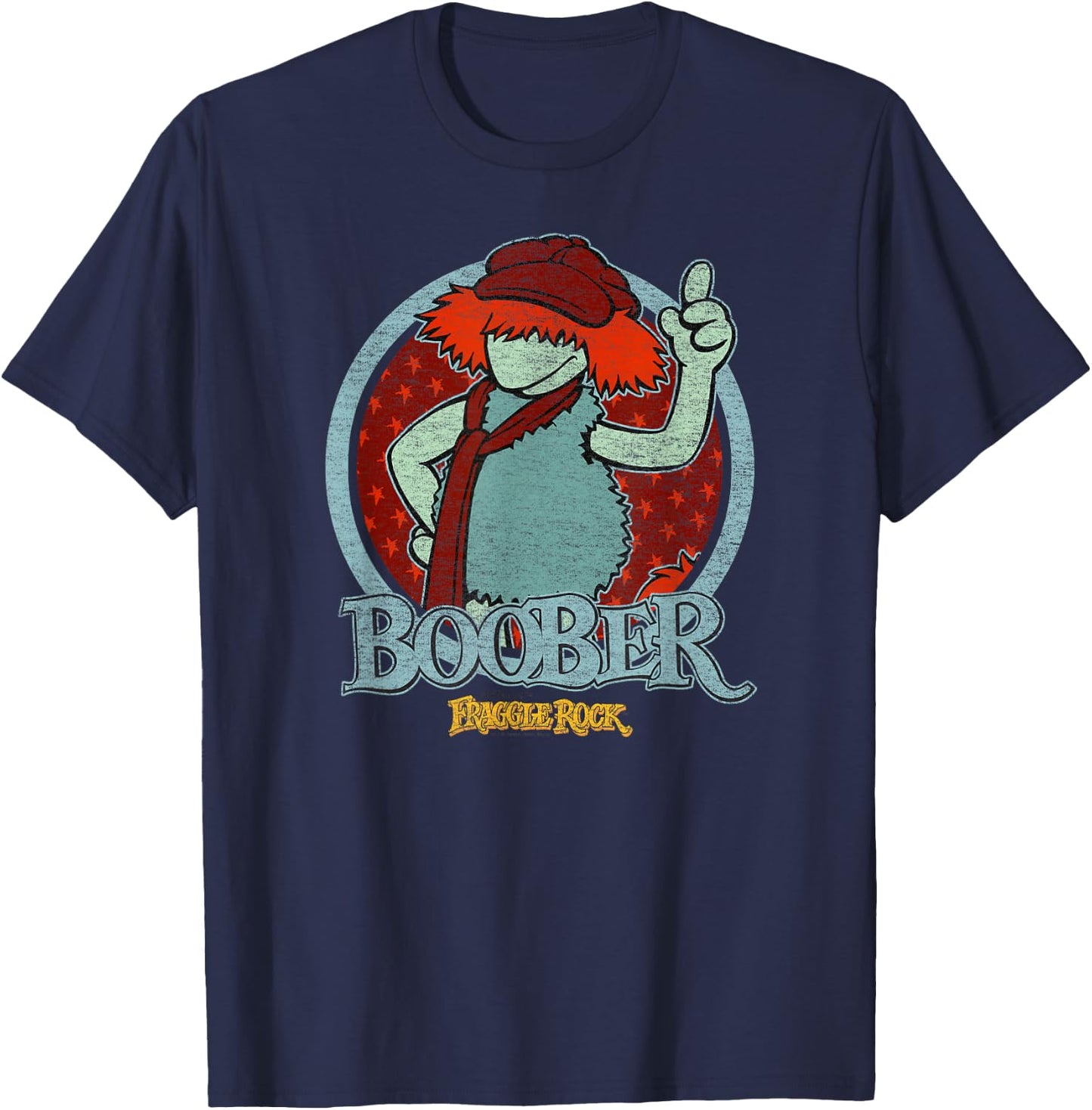 Fraggle Rock Boober Circle T-Shirt - T-Shirt | Navy