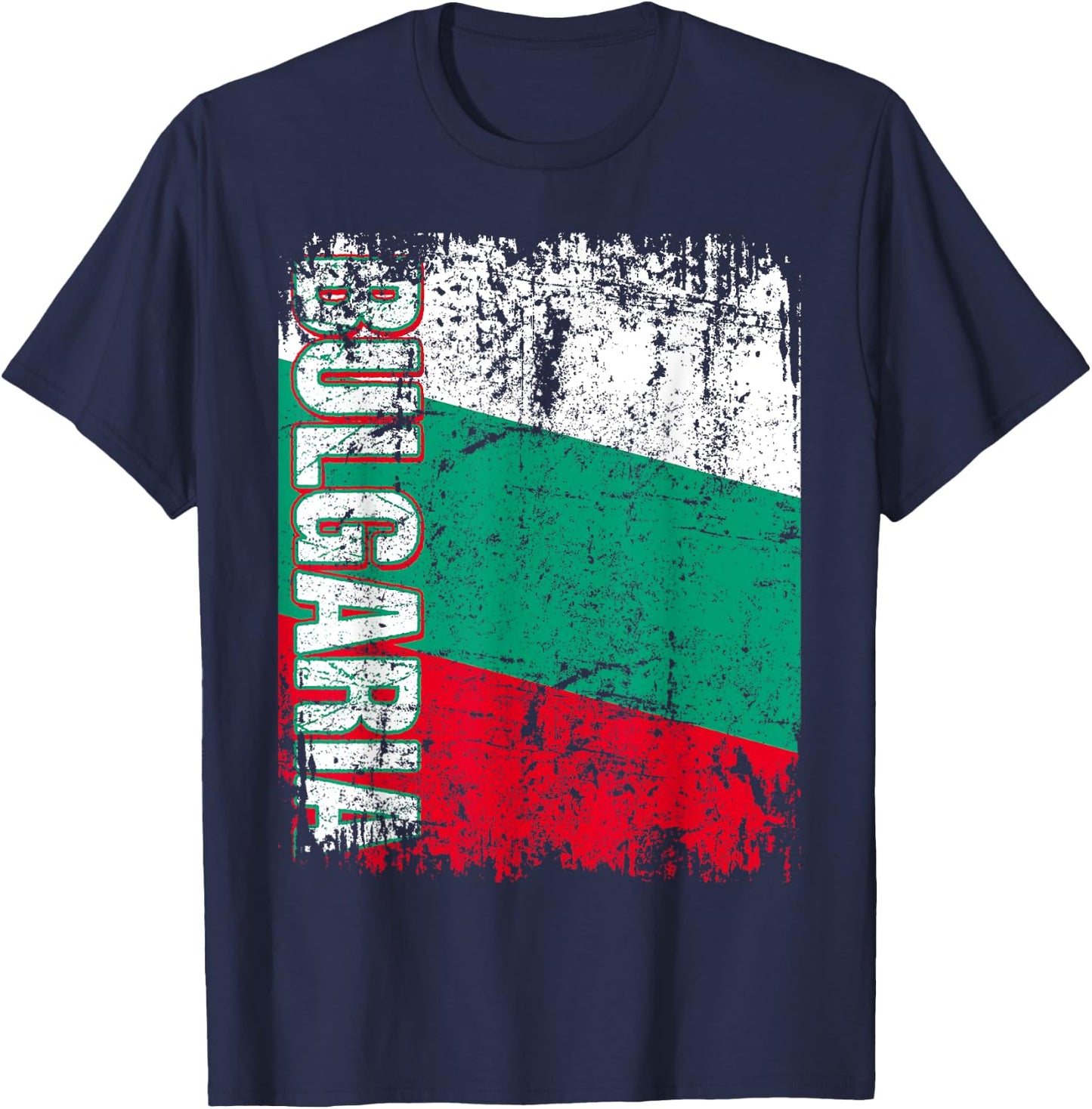 BULGARIA Flag Vintage Distressed BULGARIA T-Shirt - T-Shirt | Navy