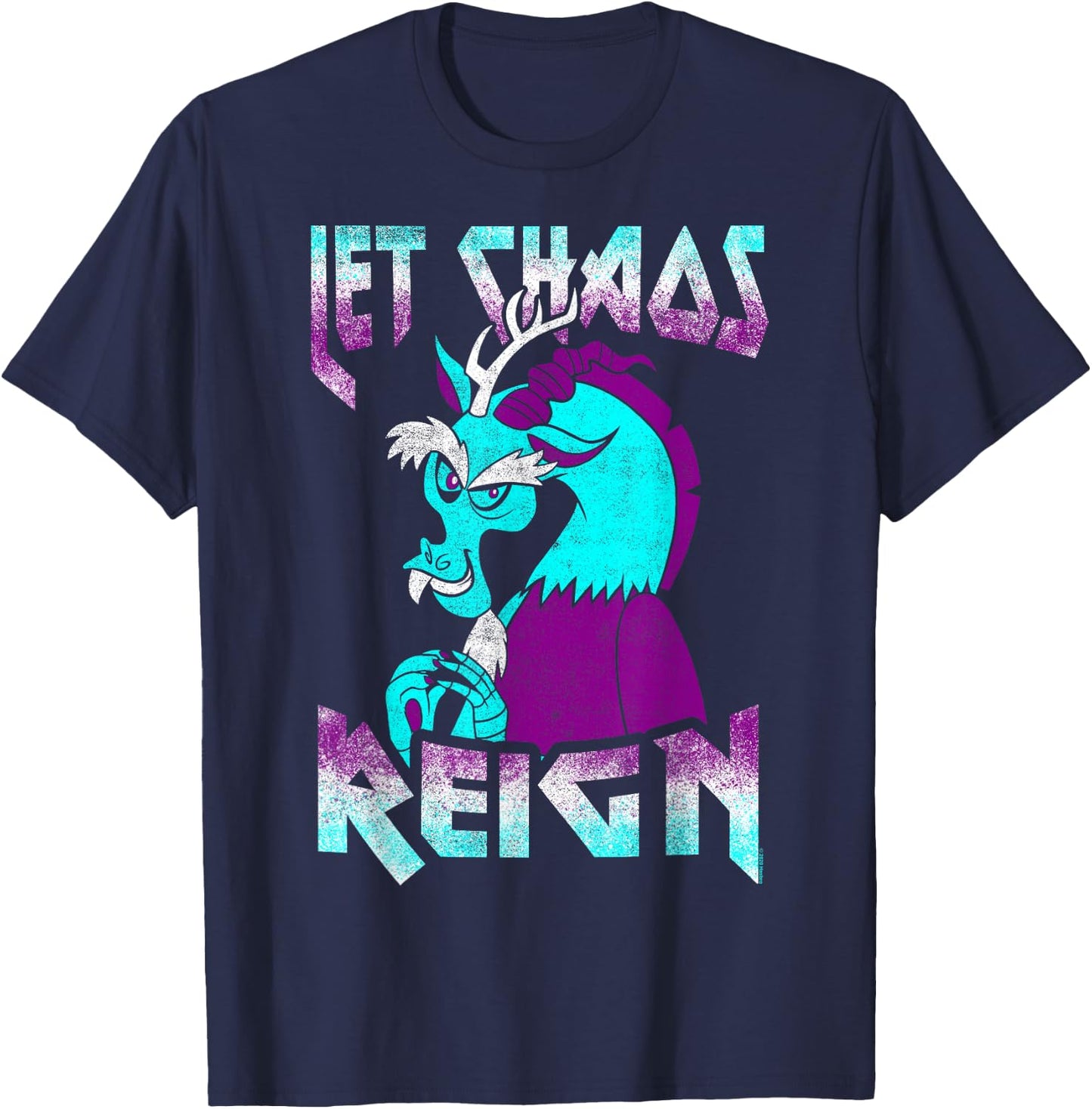 My Little Pony: Friendship Is Magic Let Chaos Reign Vintage T-Shirt - T-Shirt | Navy