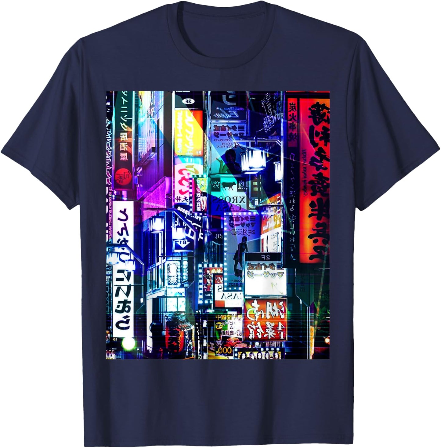 Shibuya Tokyo night Japan trip T-Shirt - T-Shirt | Navy
