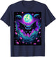 Gothic Bat Spooky Bats Pattern Moon Night T-Shirt - T-Shirt | Navy