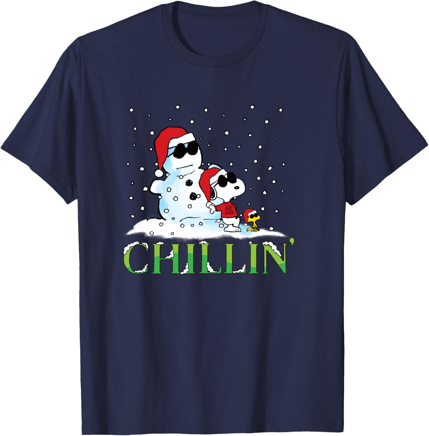 Peanuts Holiday Snoopy Chillin T-Shirt - T-Shirt | Navy