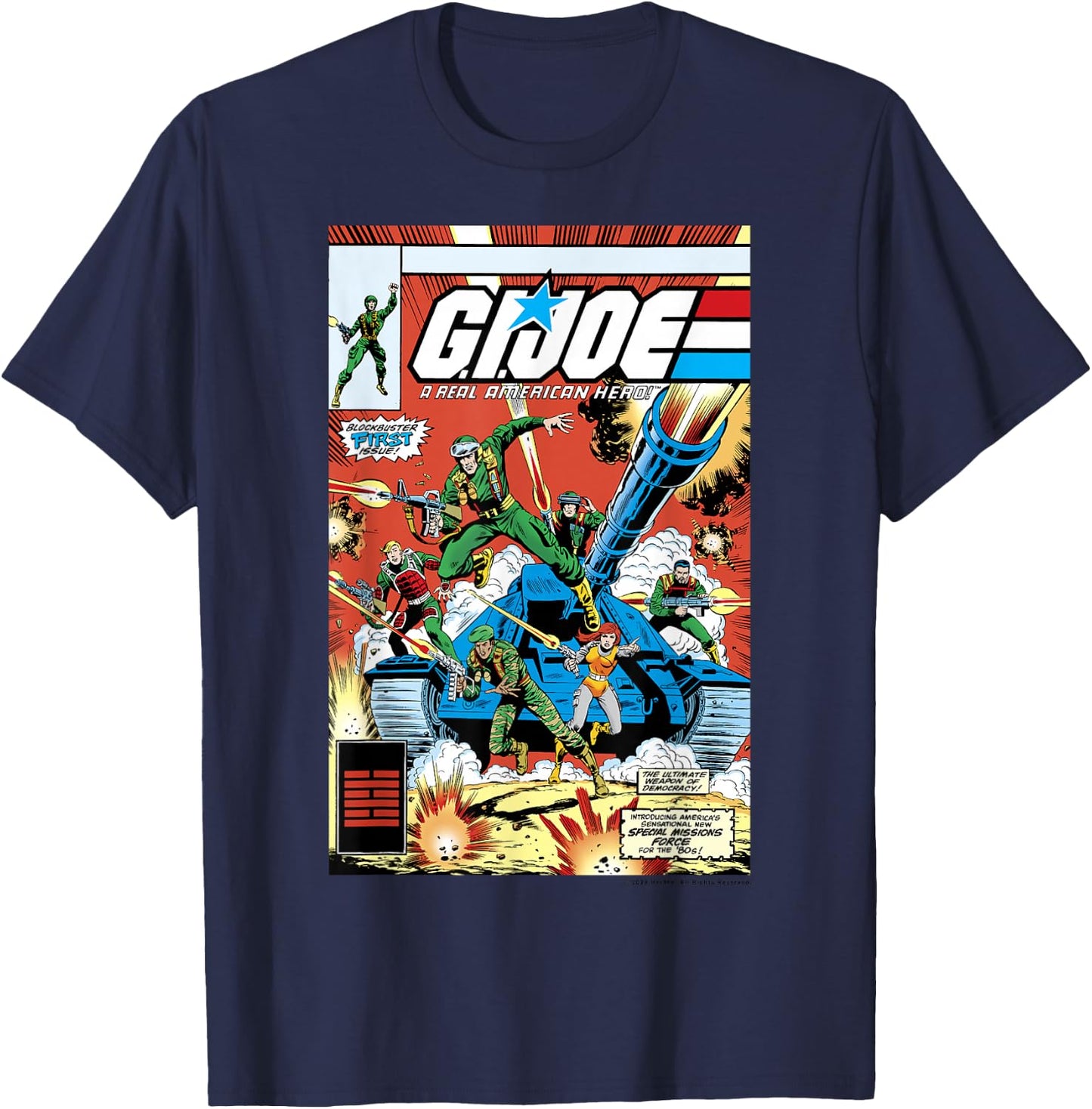 G.I. Joe A Real American Hero Comic Book Cover Small T-Shirt - T-Shirt | Navy