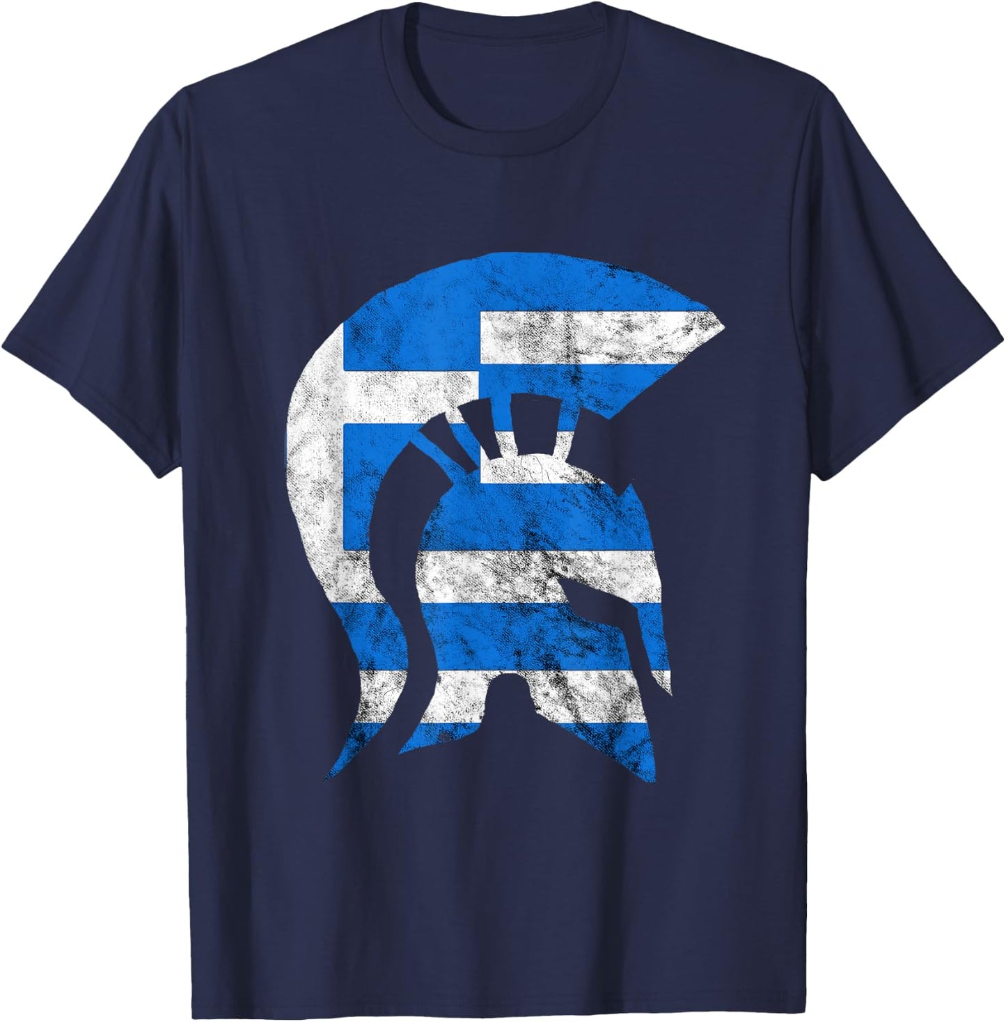 Greek Spartan Gladiators Helmet Greece Sparta T-Shirt - T-Shirt | Navy