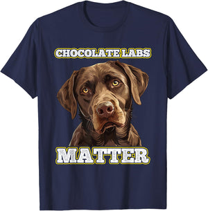 Brown Labrador Chocolate LABS Matte Labrador Lovers T-Shirt - T-Shirt | Navy
