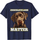 Brown Labrador Chocolate LABS Matte Labrador Lovers T-Shirt - T-Shirt | Navy