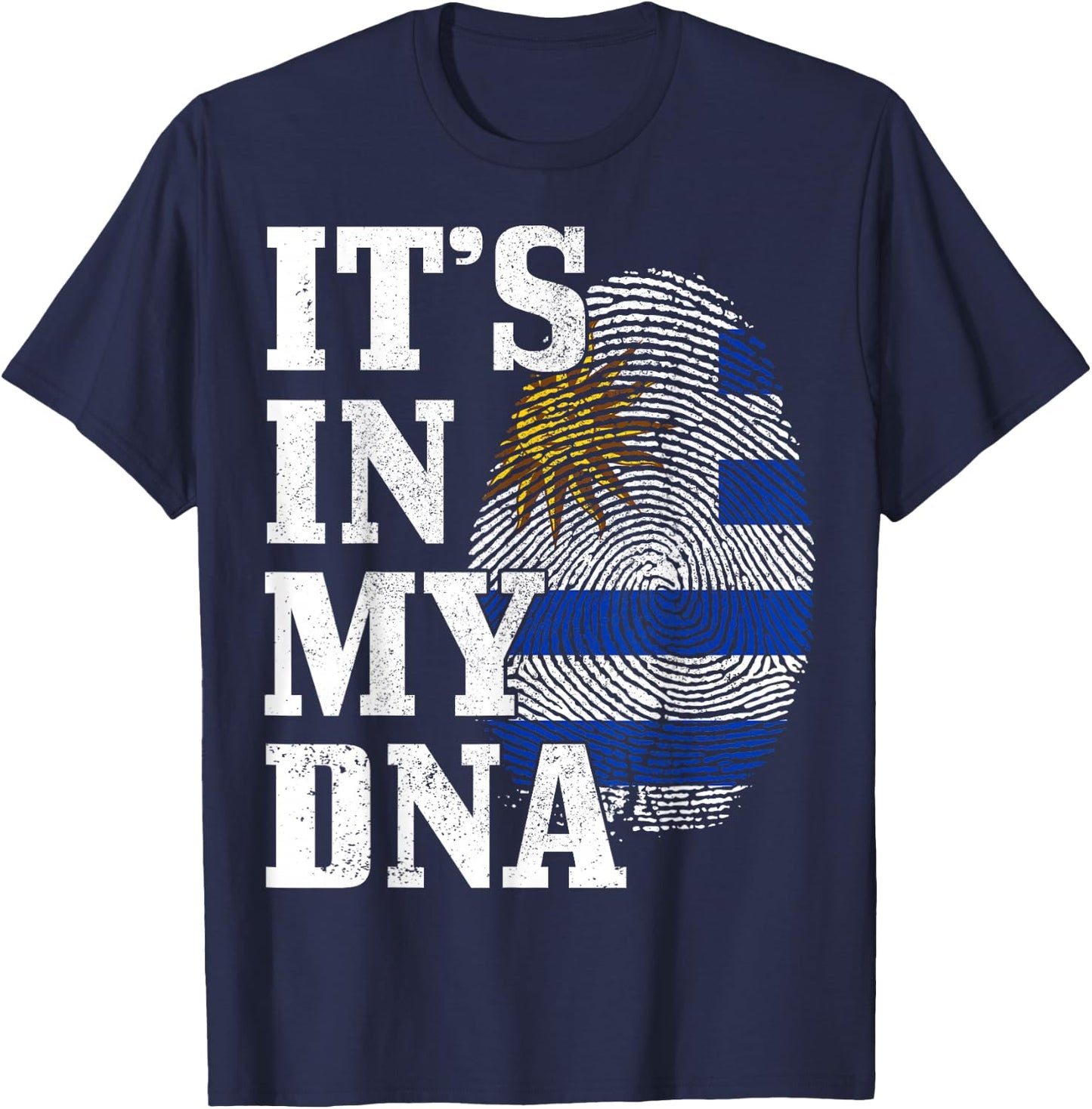 Uruguay It's In My DNA Uruguay Flag T-Shirt - T-Shirt | Navy