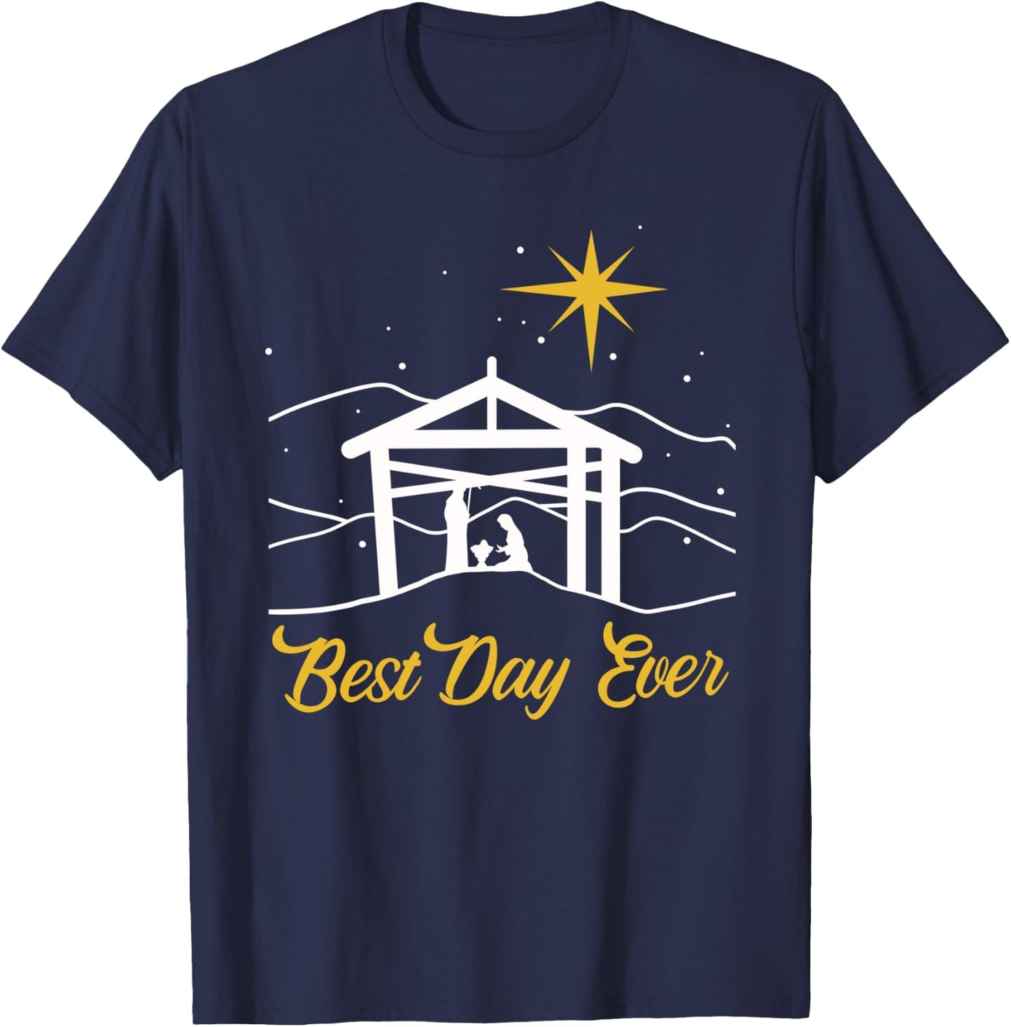 True Story Christmas Jesus Nativity gift, Christian gift T-Shirt - T-Shirt | Navy