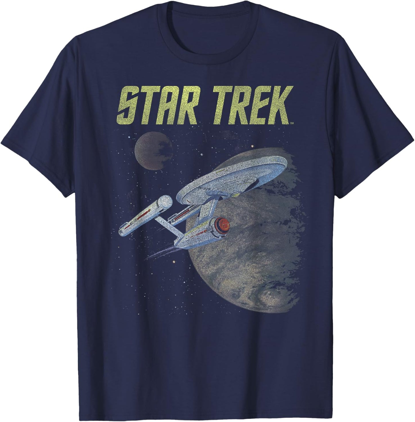 Star Trek: The Original Series Vintage Enterprise Poster T-Shirt - T-Shirt | Navy