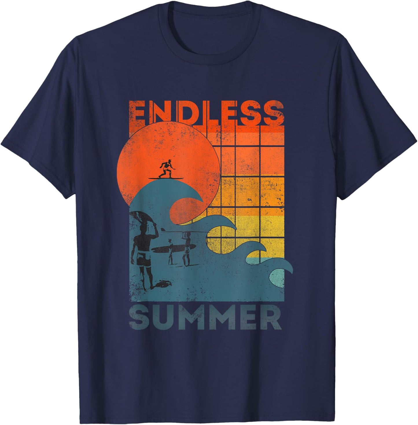 Endless Summer Waves Women T-Shirt - T-Shirt | Navy