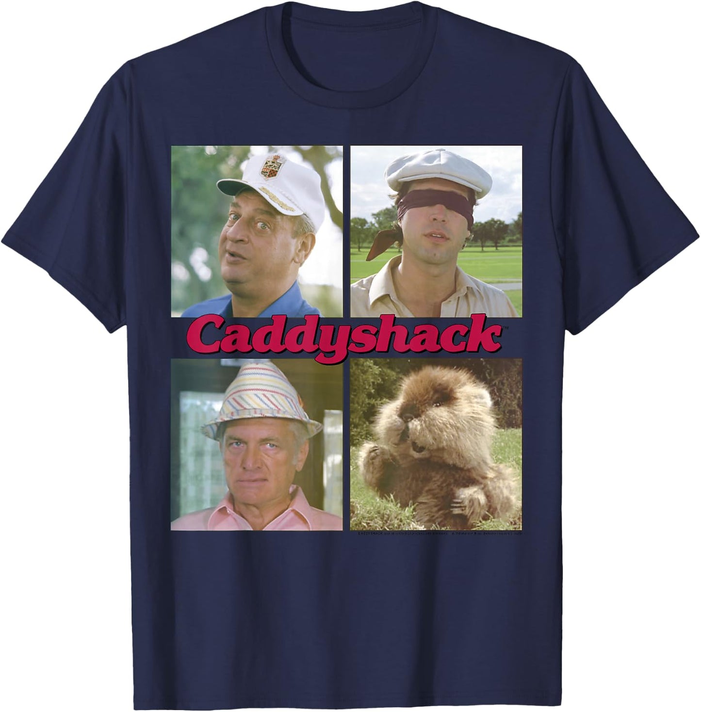 Caddyshack Portrait Box Up T-Shirt - T-Shirt | Navy