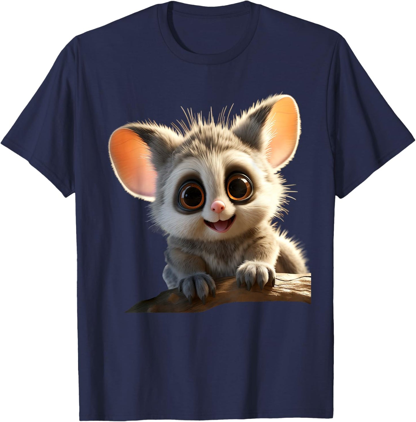 Galago Bush Baby Galagos Nagapies Monkey Ape Cute Galago T-Shirt - T-Shirt | Navy