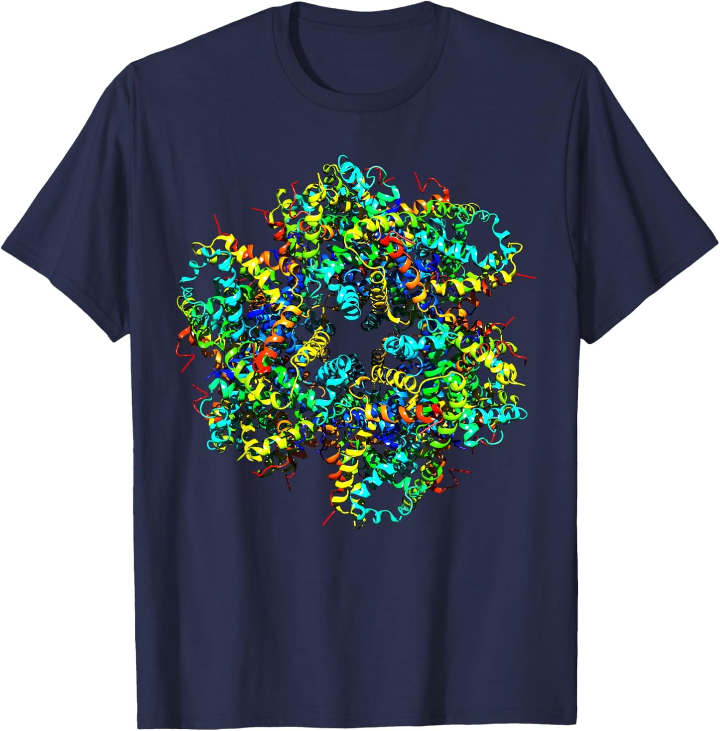 Crystallography Structural Biologist Hemoglobin Molecules T-Shirt - T-Shirt | Navy