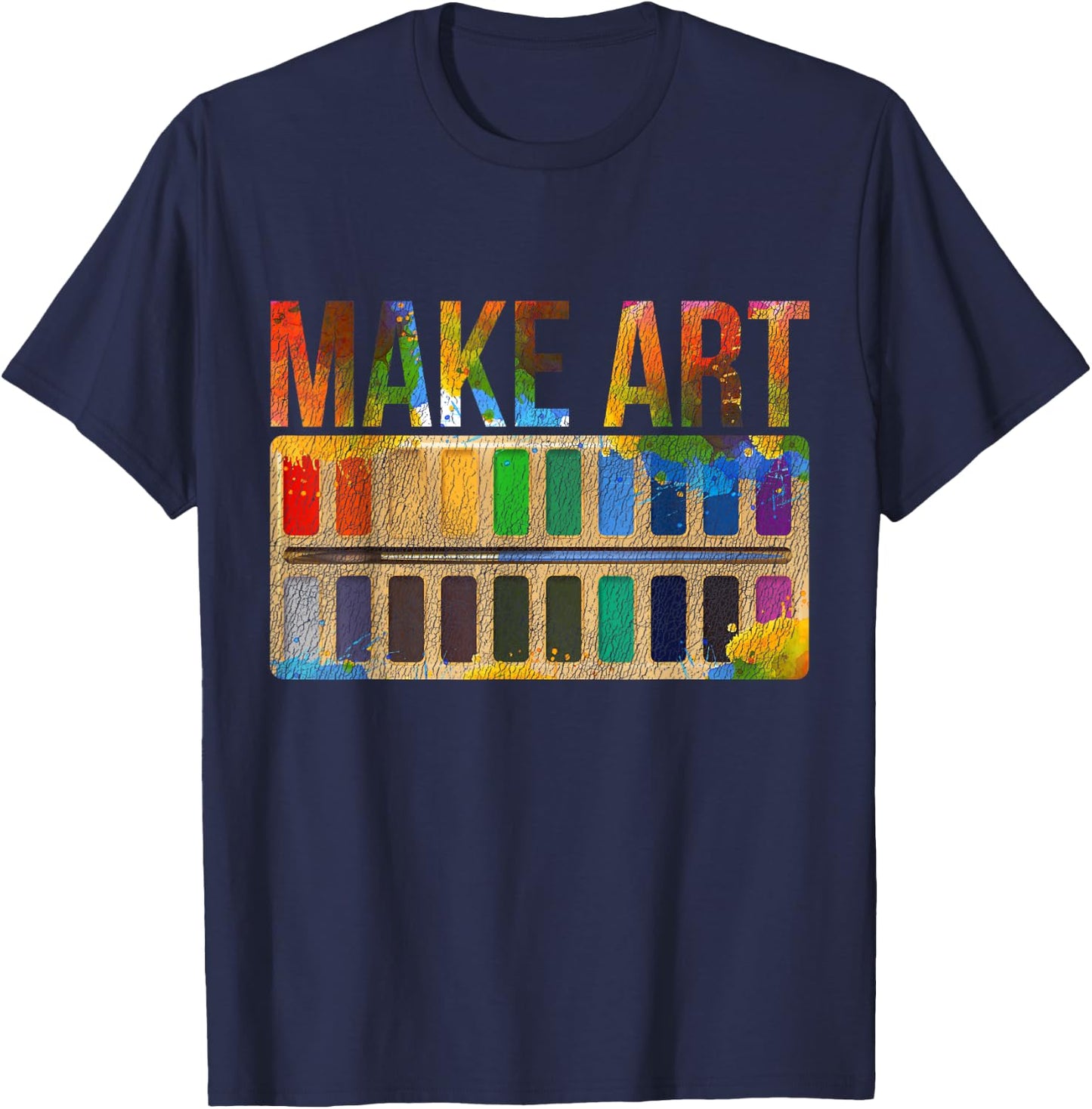 Make Art Artist T-Shirt - T-Shirt | Navy