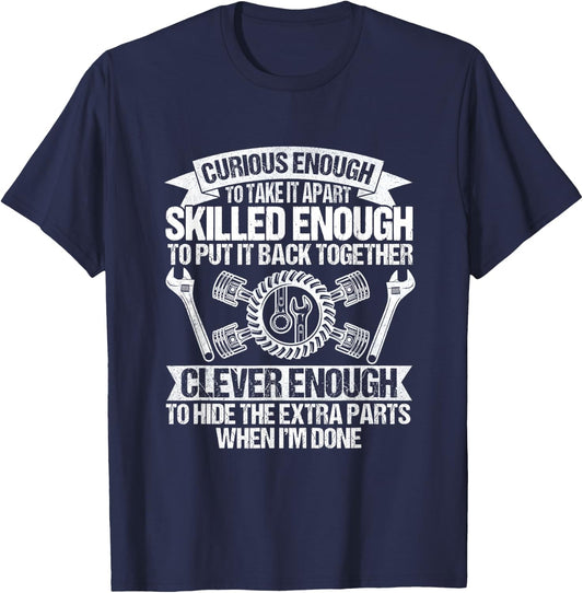 Cute Mechanic Boys Motorcycle Auto Mechanic Garage T-Shirt - T-Shirt | Navy