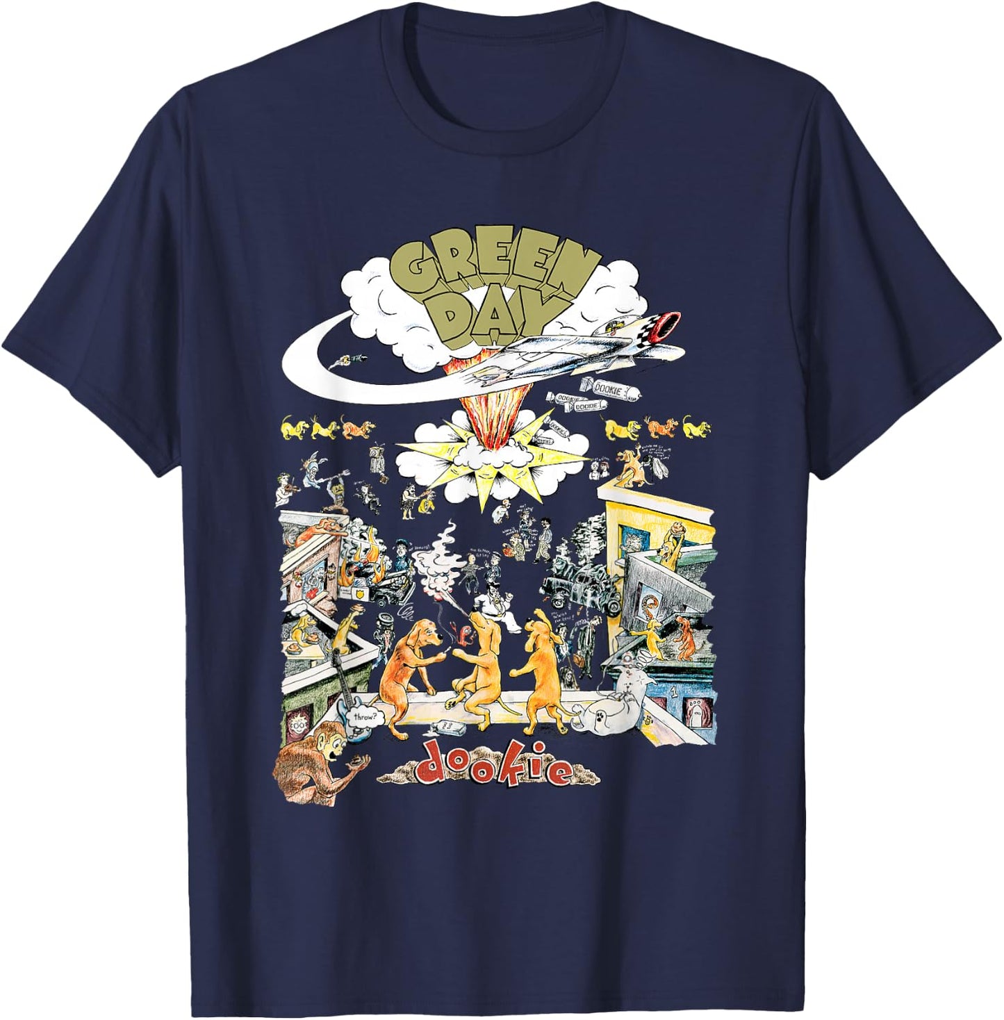 Green Day Dookie Scene T-Shirt - T-Shirt | Navy
