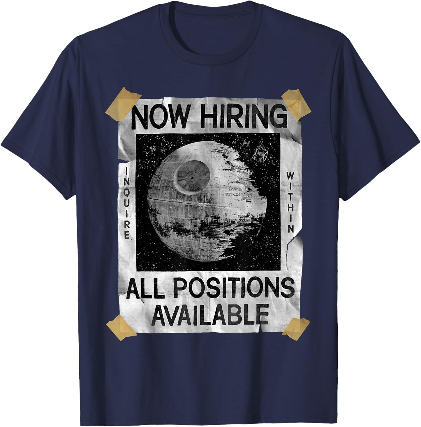 Star Wars Now Hiring On The Death Star T-Shirt - T-Shirt | Navy