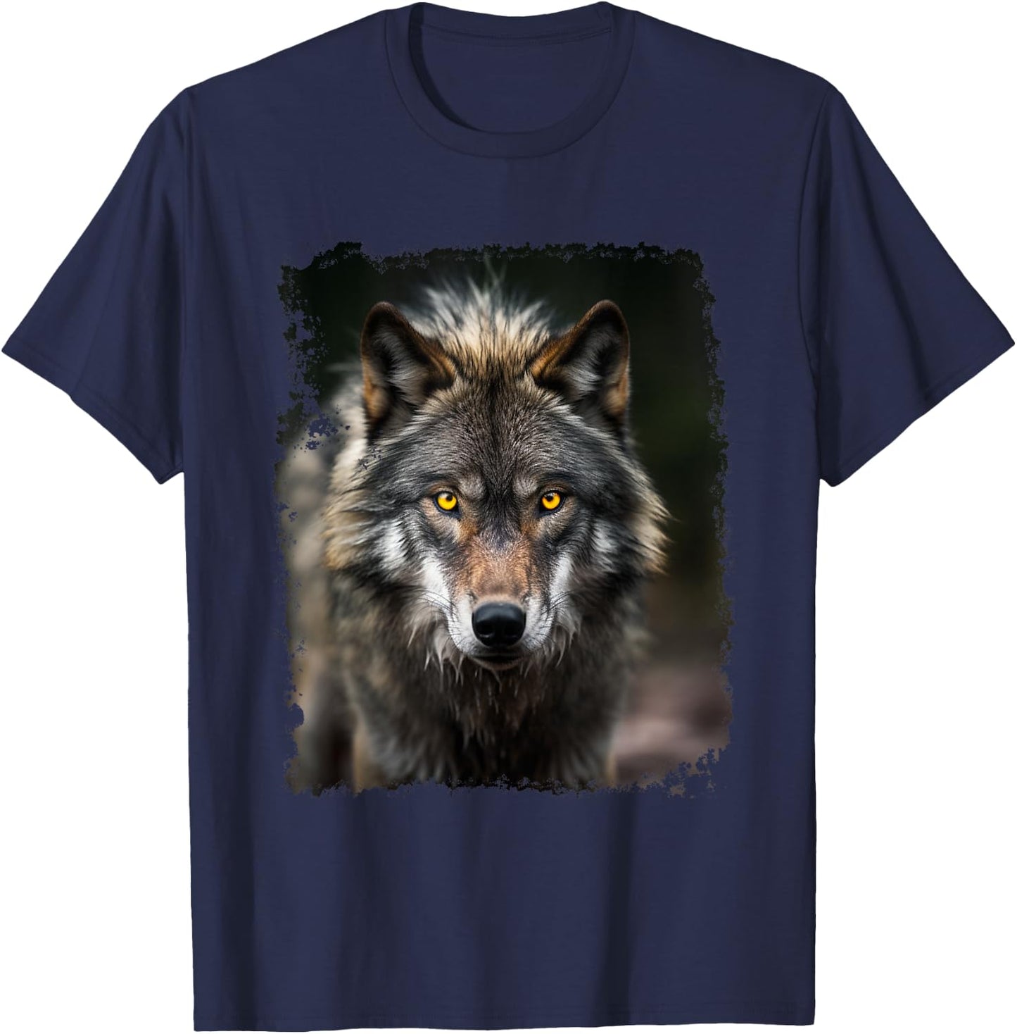 Noah&Friends Vintage Wolf , Black, Small, Short Sleeve T-Shirt - T-Shirt | Navy