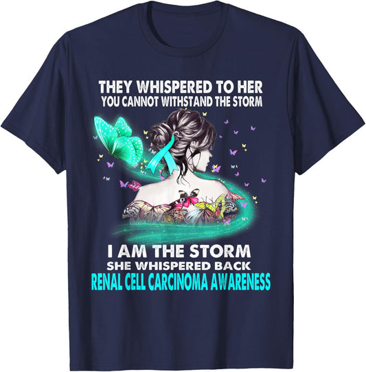 I Am The Storm Renal Cell Carcinoma Awareness T-Shirt - T-Shirt | Navy