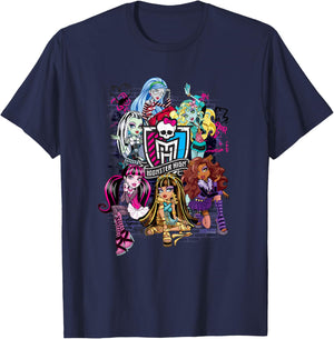 Monster High Alumni - Graffiti Wall T-Shirt - T-Shirt | Navy