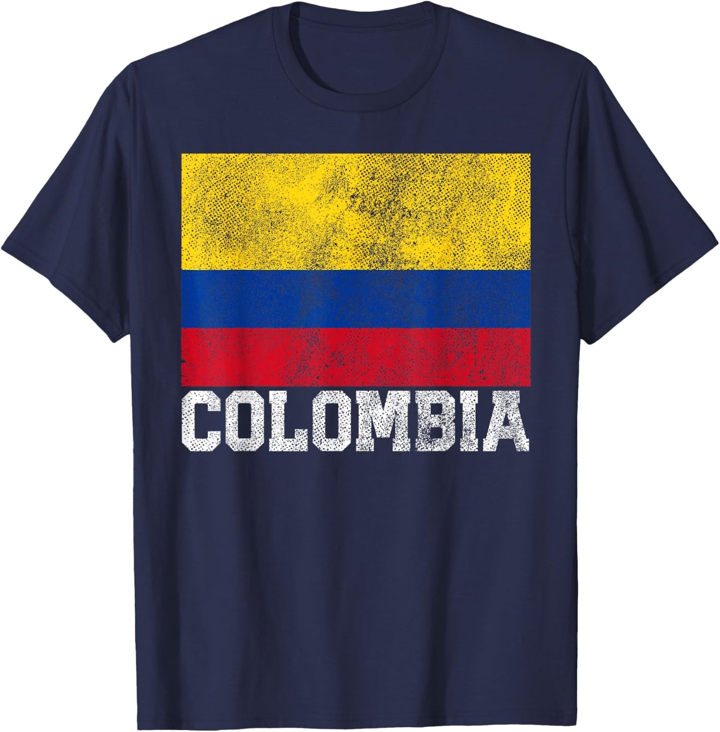 Colombian Colombia Flag Family Pride Country Men Women Gift T-Shirt - T-Shirt | Navy
