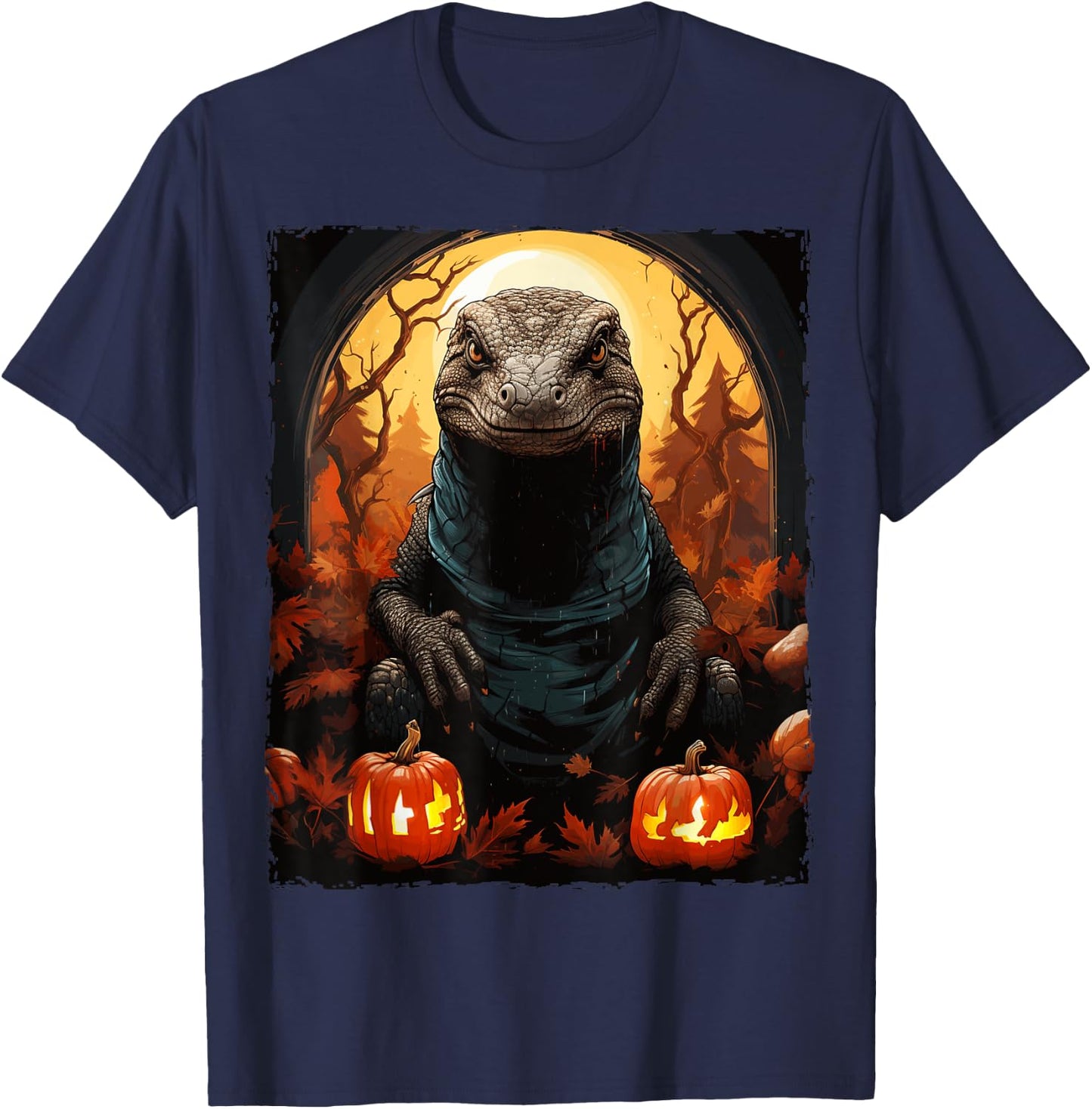 Komodo Dragon Halloween T-Shirt - T-Shirt | Navy