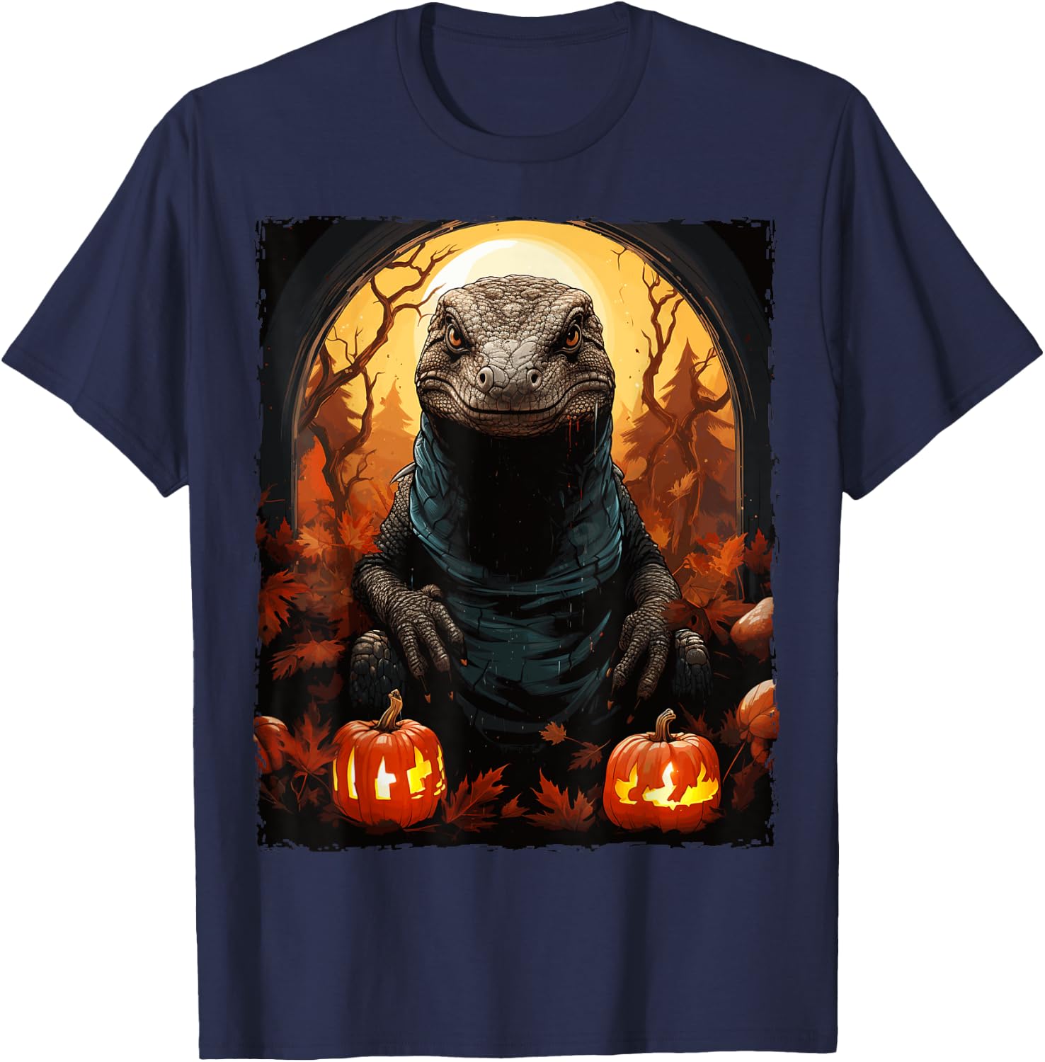 Komodo Dragon Halloween T-Shirt - T-Shirt | Navy
