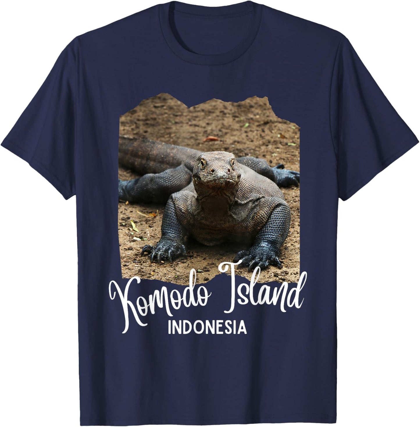 Komodo Island Indonesia Souvenir / Komodo Dragon T-Shirt - T-Shirt | Navy