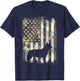 Camo US American Flag Heeler Animal Cattle Dog Patriot Gift T-Shirt - T-Shirt | Navy