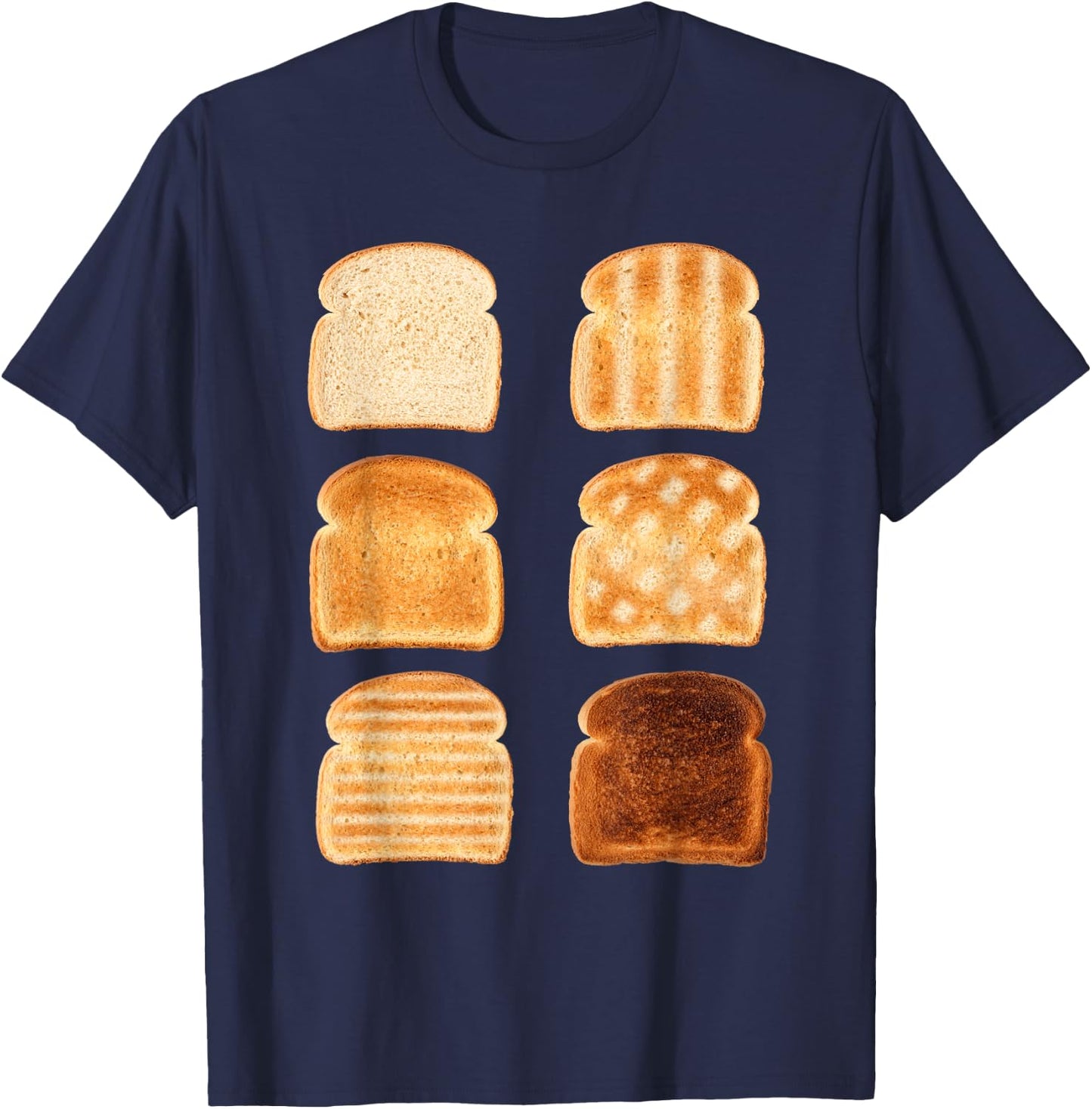 Toast Types I Bread Toast Toaster Breakfast T-Shirt - T-Shirt | Navy