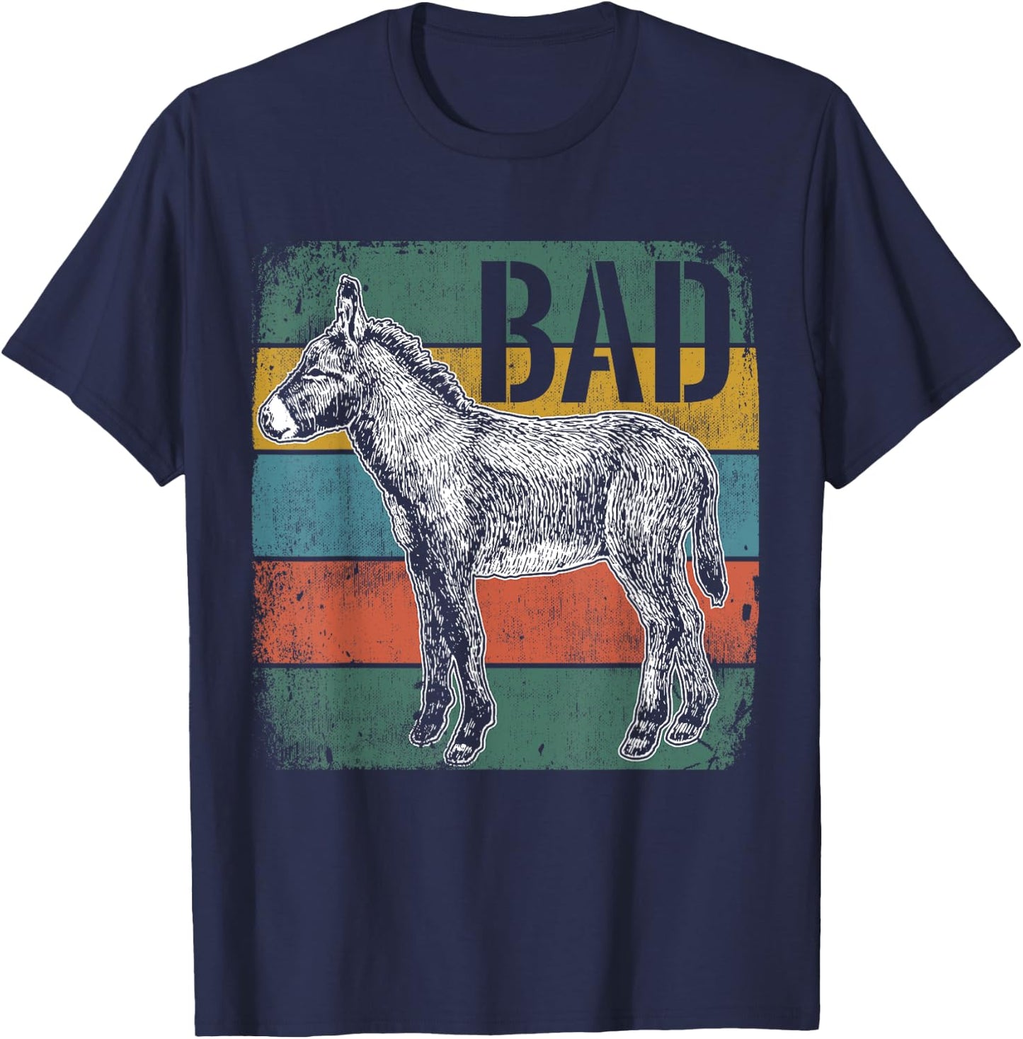 Bad Ass Badass Donkey Cool Cute Donkeys Meme T-Shirt - T-Shirt | Navy