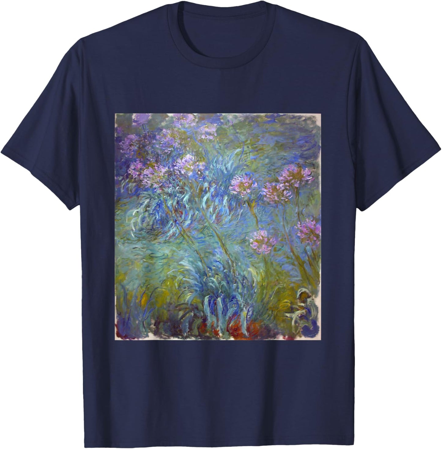 Monet's Agapanthus T-Shirt - T-Shirt | Navy