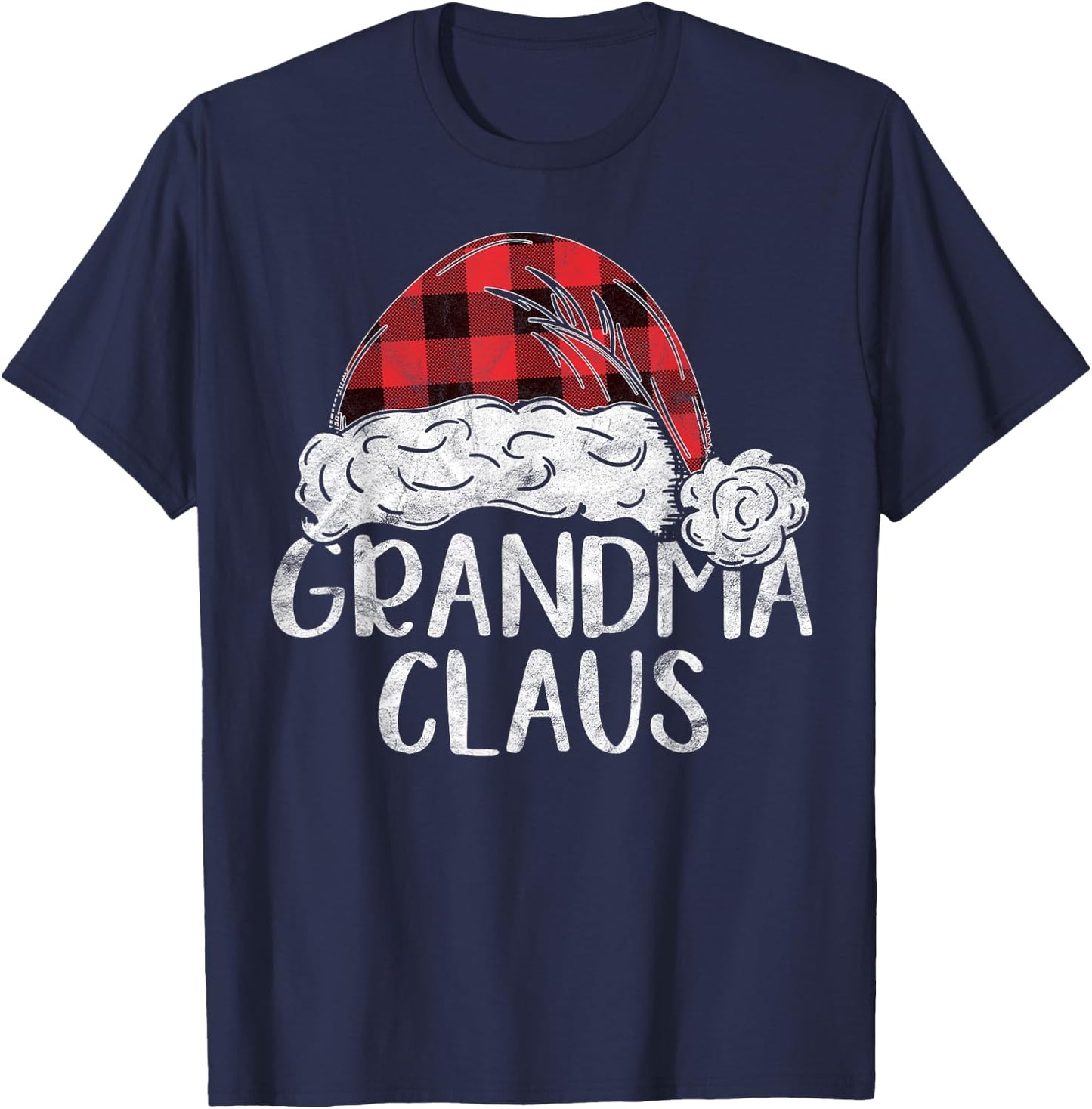 Grandma Claus Christmas Costume Gift Santa Matching Family T-Shirt - T-Shirt | Navy