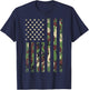 Patriotic USA Flag 4th of July Men Women Boy Girl Camouflage T-Shirt - T-Shirt | Navy