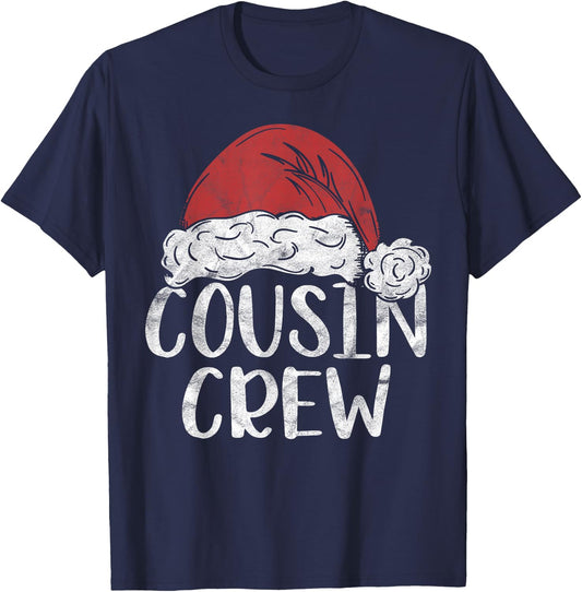 Cousin Crew Christmas Costume Gift Matching Family Xmas T-Shirt - T-Shirt | Navy
