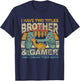 I Have Two Titles Brother & Gamer I Crush Them Both Gaming T-Shirt - T-Shirt | Navy