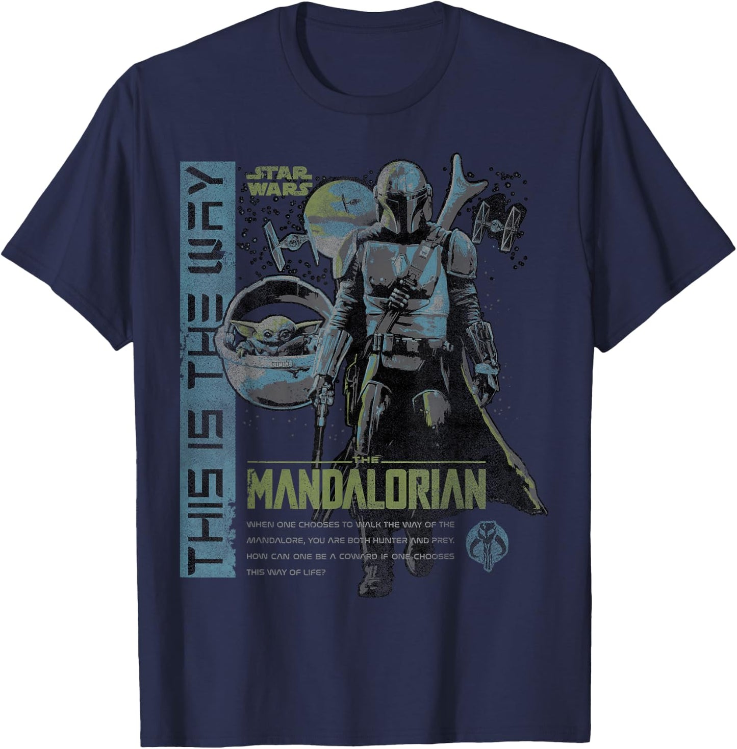Star Wars The Mandalorian This Is The Way Collage T-Shirt - T-Shirt | Navy