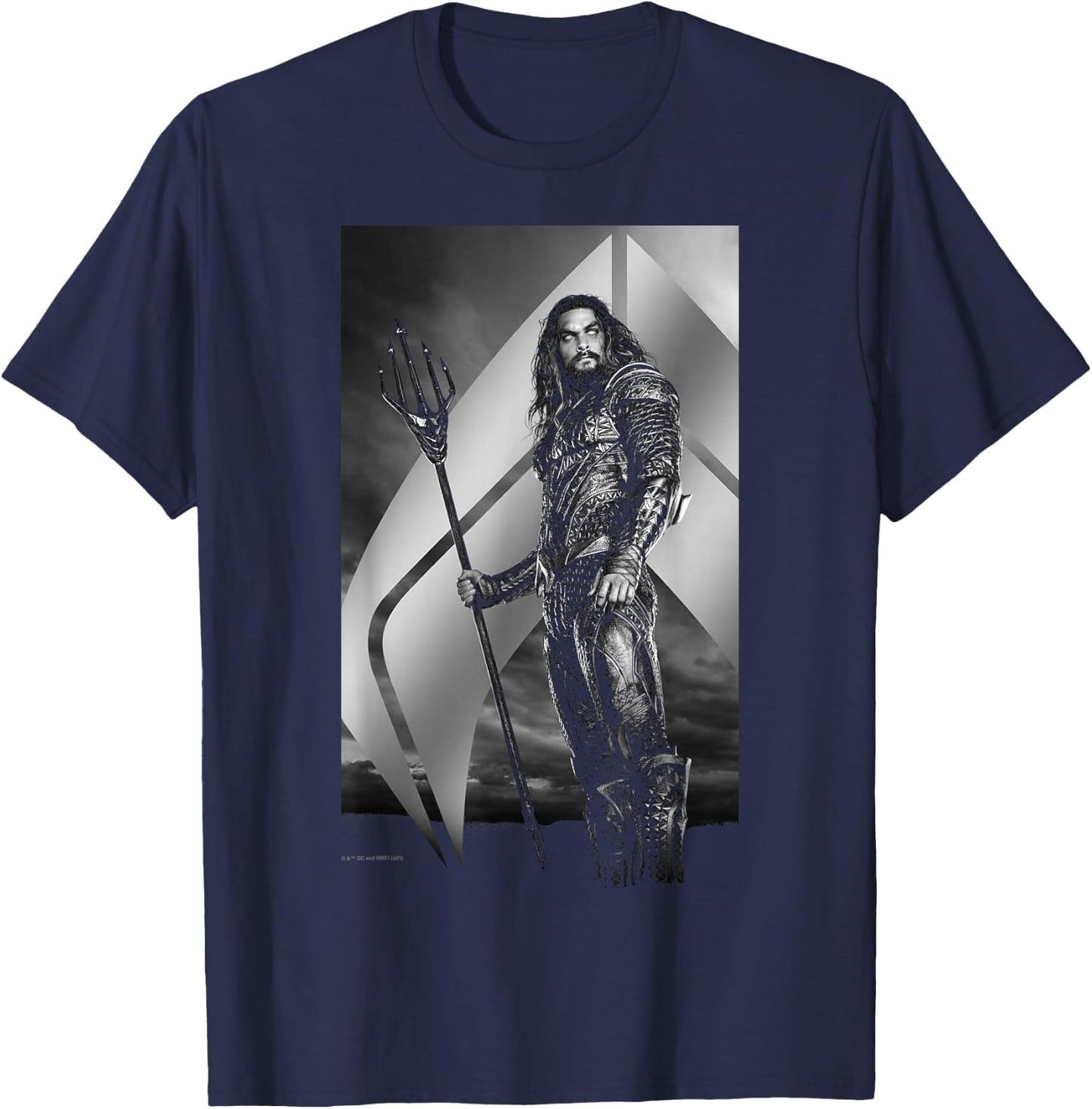 DC Comics Justice League Snyder Cut Aquaman Poster T-Shirt - T-Shirt | Navy