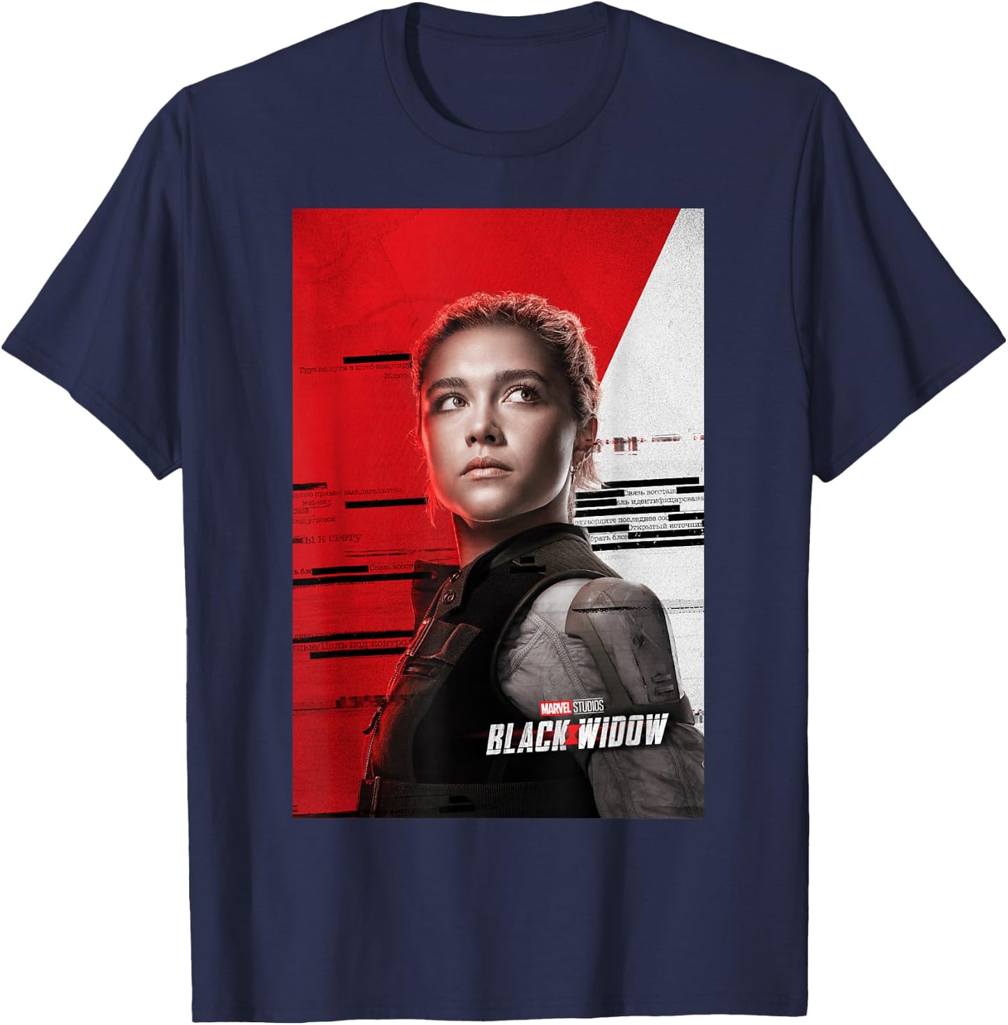 Marvel Black Widow Yelena Belova Character Poster T-Shirt - T-Shirt | Navy